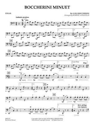 Boccherini Minuet - Cello