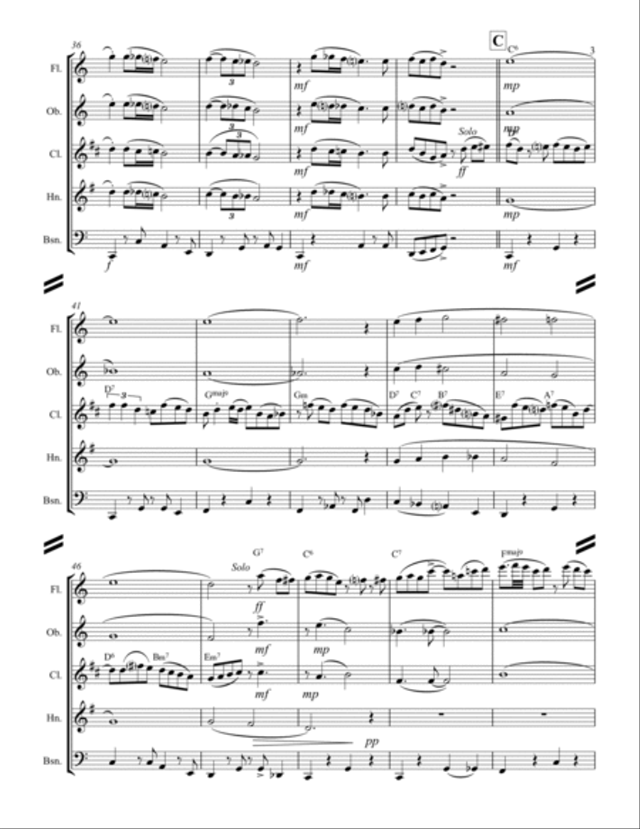 I Want A Little Girl Woodwind Quintet scores gallery preview page 4