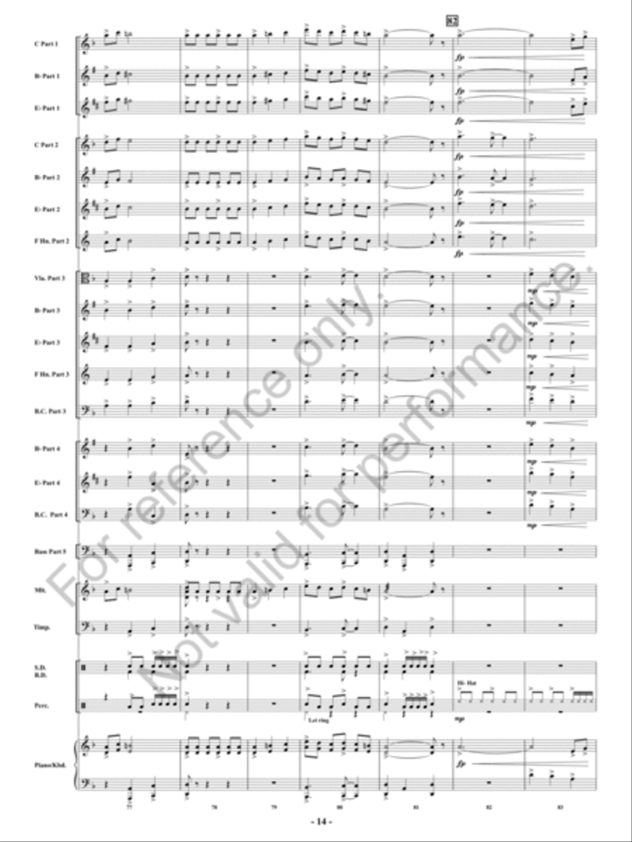 Fireflash! Concert Band - Sheet Music page 15