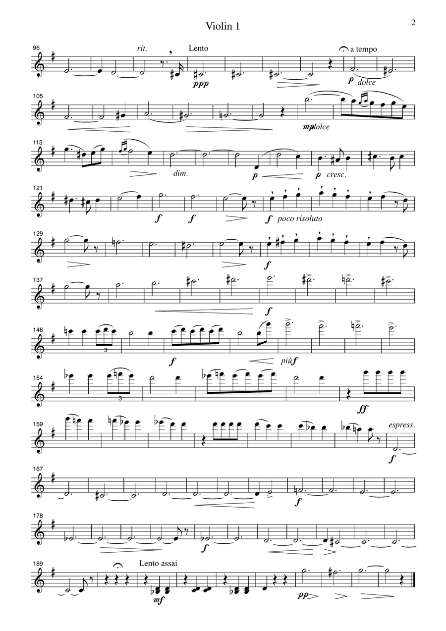 Sibelius Valse Triste, for string quartet, CS602 String Quartet scores gallery preview page 6