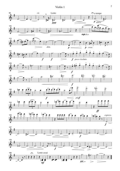 Sibelius Valse Triste, for string quartet, CS602 image number null