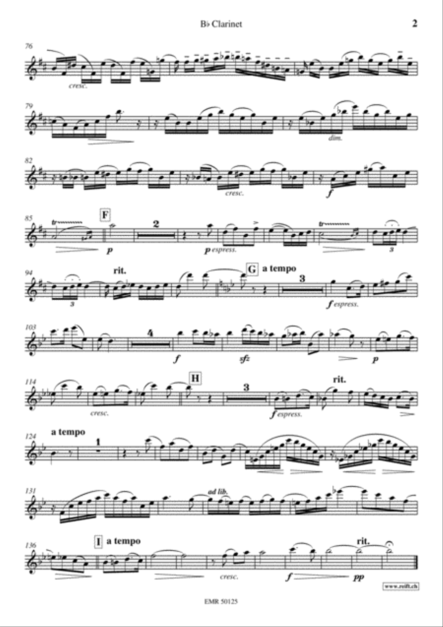 Canzone Clarinet Solo scores gallery preview page 4