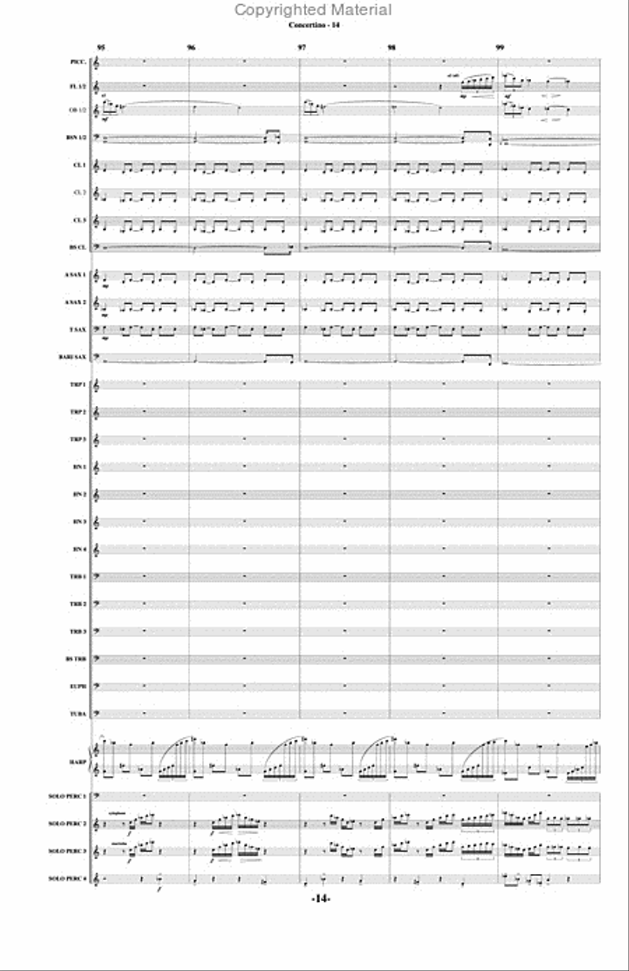 Concertino for 4 Percussion Concertino for 4 Percussion Concert Band scores gallery preview page 15