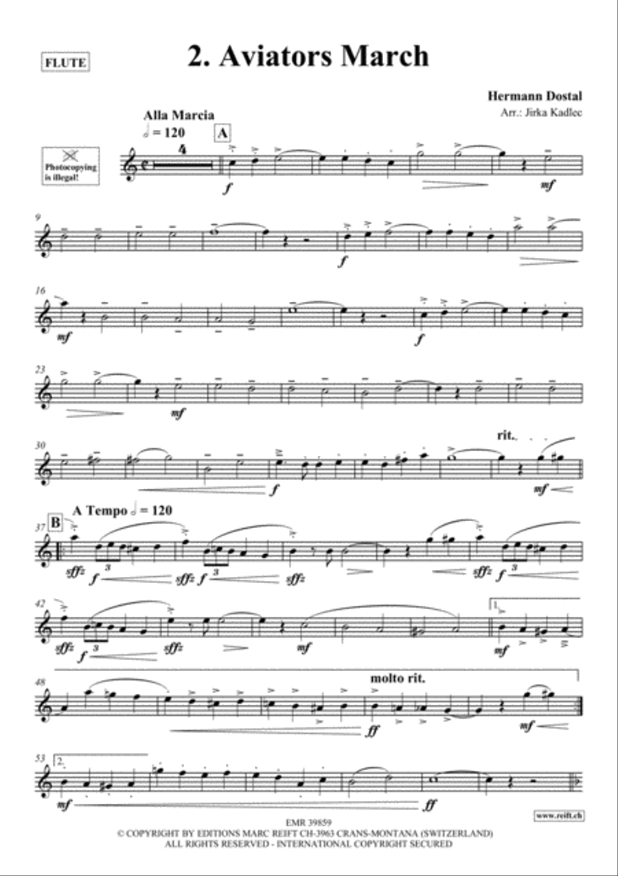 10 Greatest Famous Marches Flute Solo scores gallery preview page 3