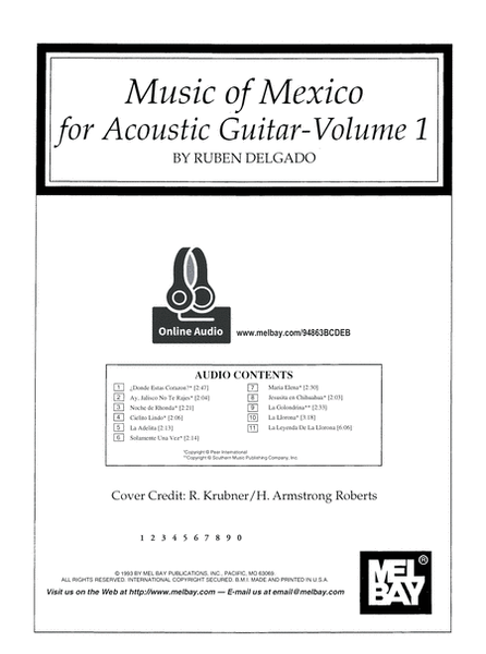 Music of Mexico for Acoustic Guitar Volume 1 image number null
