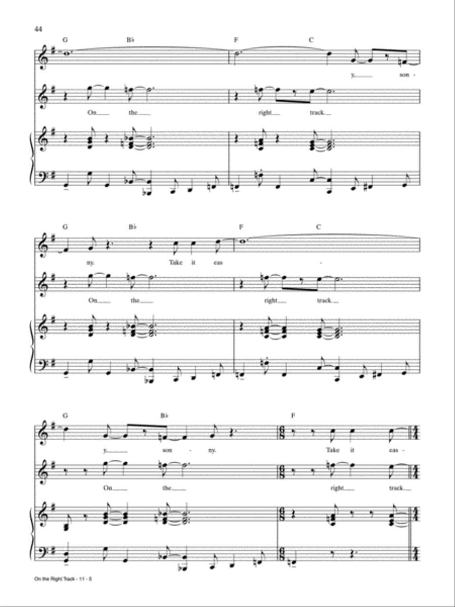 On the Right Track (from Pippin) Piano, Vocal, Guitar scores gallery preview page 5