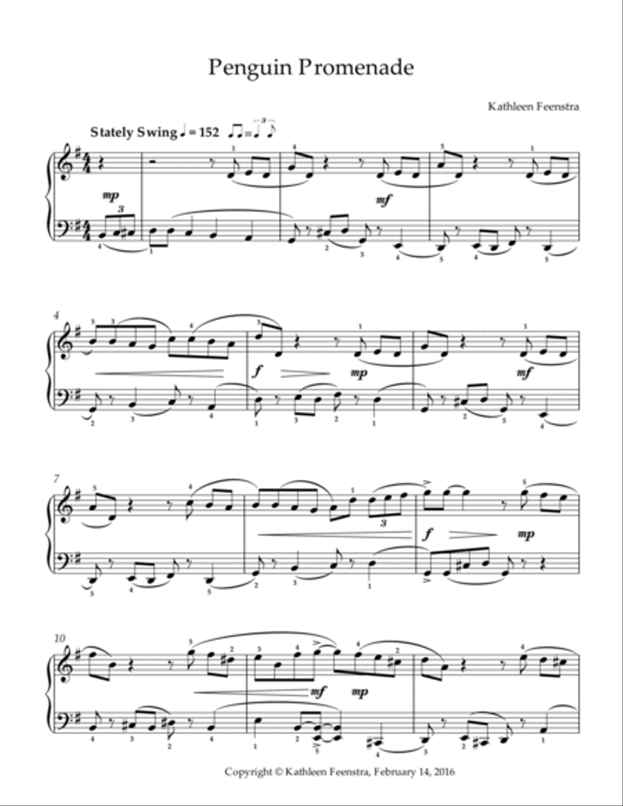 Penguin Promenade Piano Solo scores gallery preview page 2