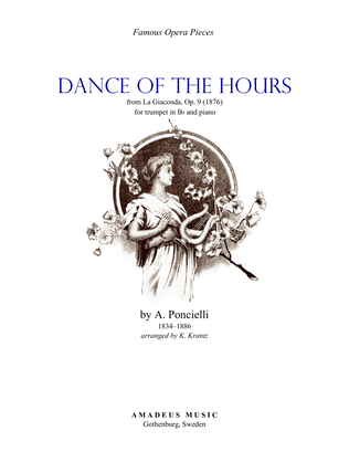 Dance of the Hours (La Gioconda) for trumpet in Bb and easy piano