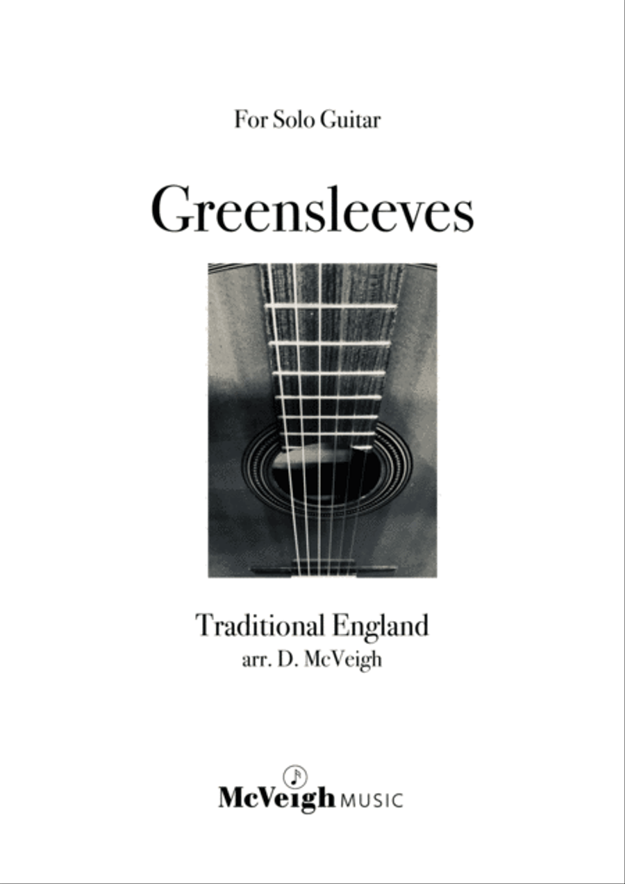 Greensleeves : Intermediate Solo Guitar Arrangement Classical Guitar scores gallery preview page 1