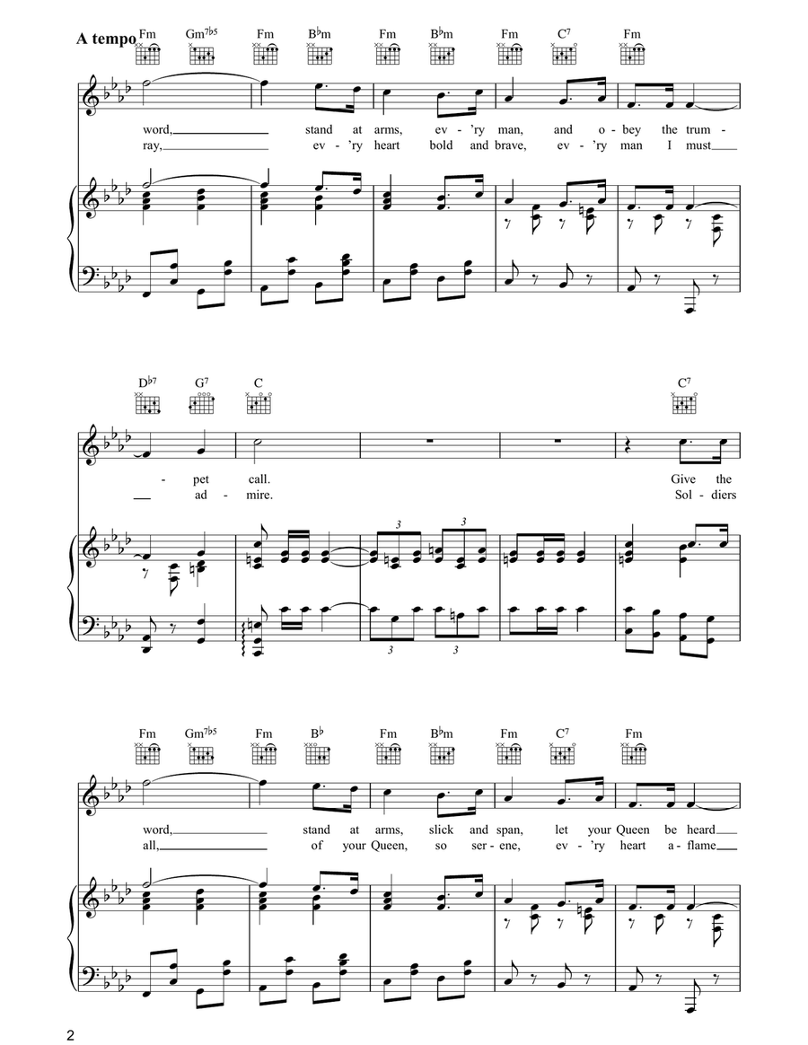 March Of The Grenadiers Piano, Vocal, Guitar scores gallery preview page 2