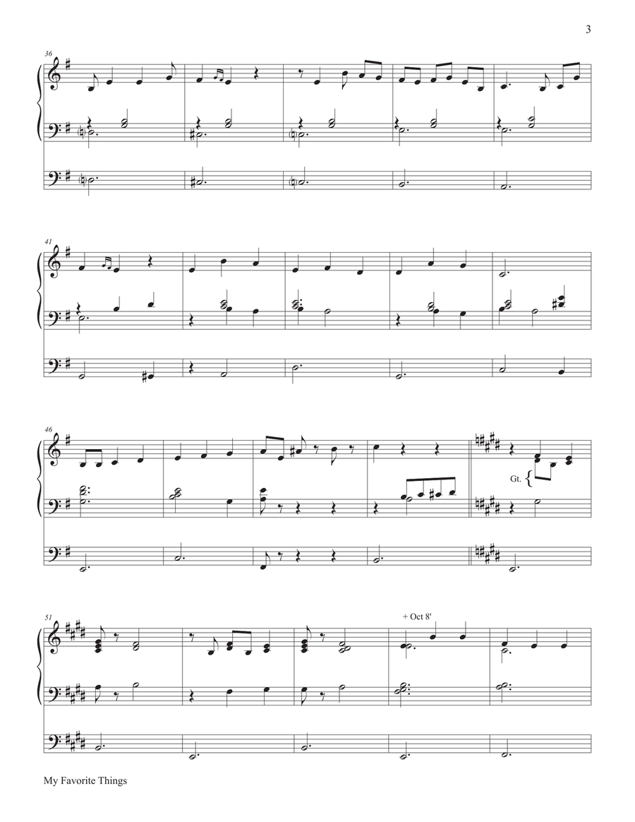 My Favorite Things Organ Solo scores gallery preview page 4