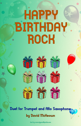 Happy Birthday Rock, for Trumpet and Alto Saxophone Duet