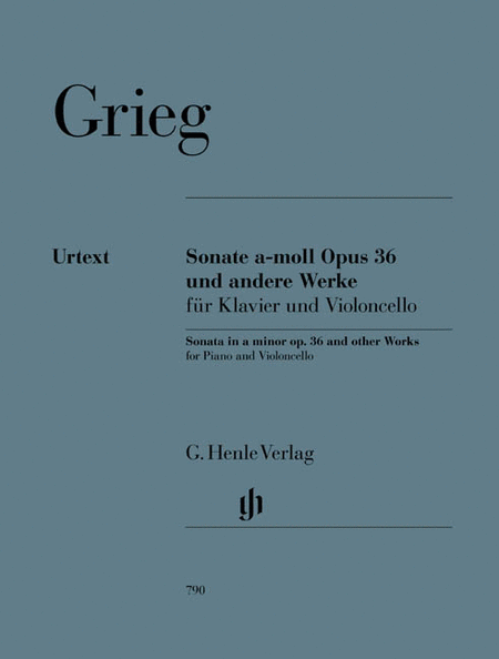 Violoncello sonata in a Minor Op. 36 by Edvard Grieg Piano Accompaniment - Sheet Music