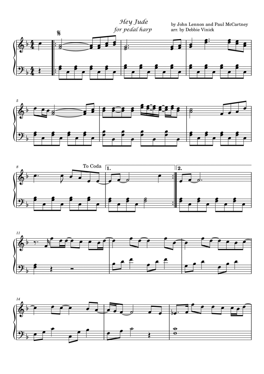 Hey Jude Harp scores gallery preview page 1