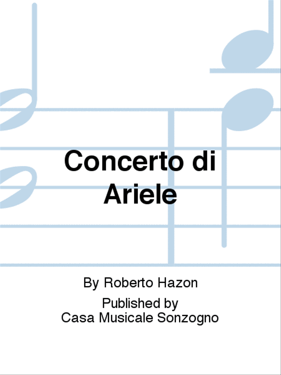Concerto di Ariele Piano Accompaniment scores gallery preview page 1