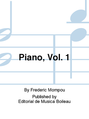 Book cover for Piano, Vol. 1