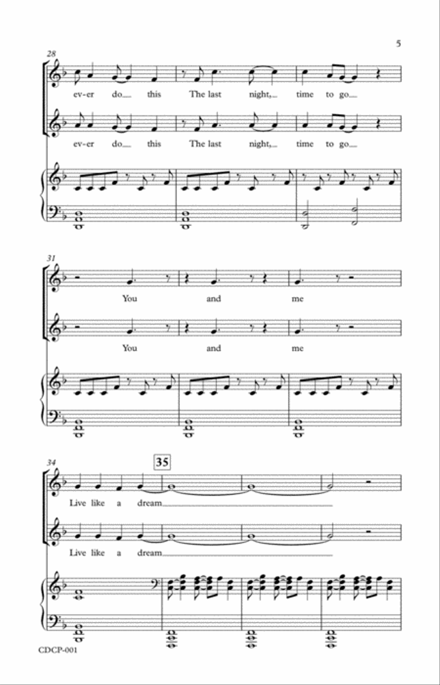 Live Like A Dream SA scores gallery preview page 5