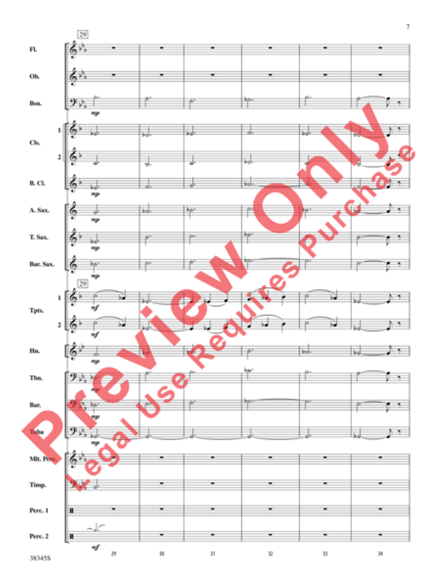 Grand Canyon Suite, Themes from Concert Band scores gallery preview page 8
