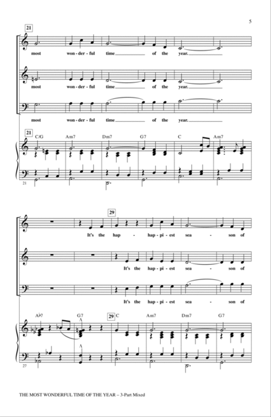 The Most Wonderful Time Of The Year 3-Part scores gallery preview page 3