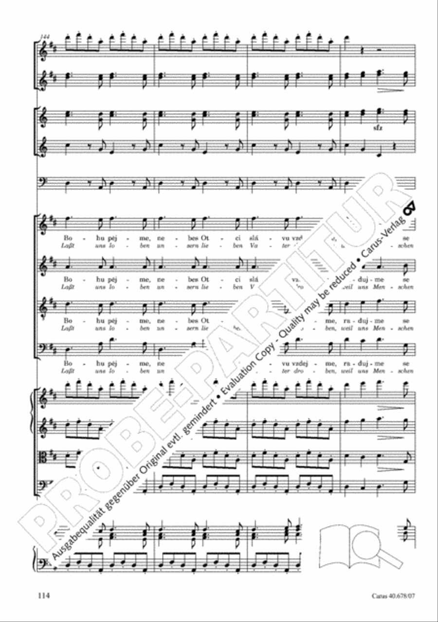 Missa pastoralis bohemica 4-Part scores gallery preview page 127