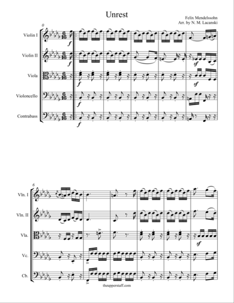 Unrest String Orchestra scores gallery preview page 1