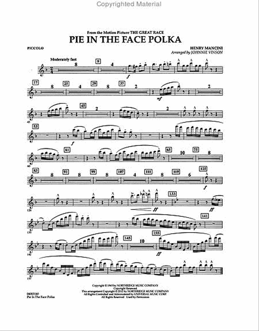 Pie in the Face Polka Concert Band scores gallery preview page 6