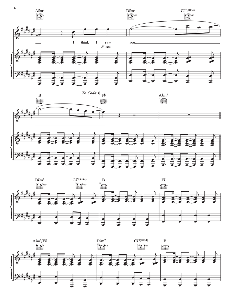 A Sky Full Of Stars Piano, Vocal, Guitar scores gallery preview page 4