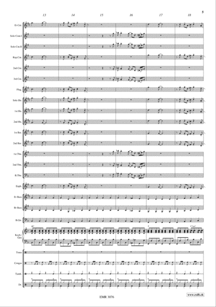 Disco Lady Brass Band scores gallery preview page 6