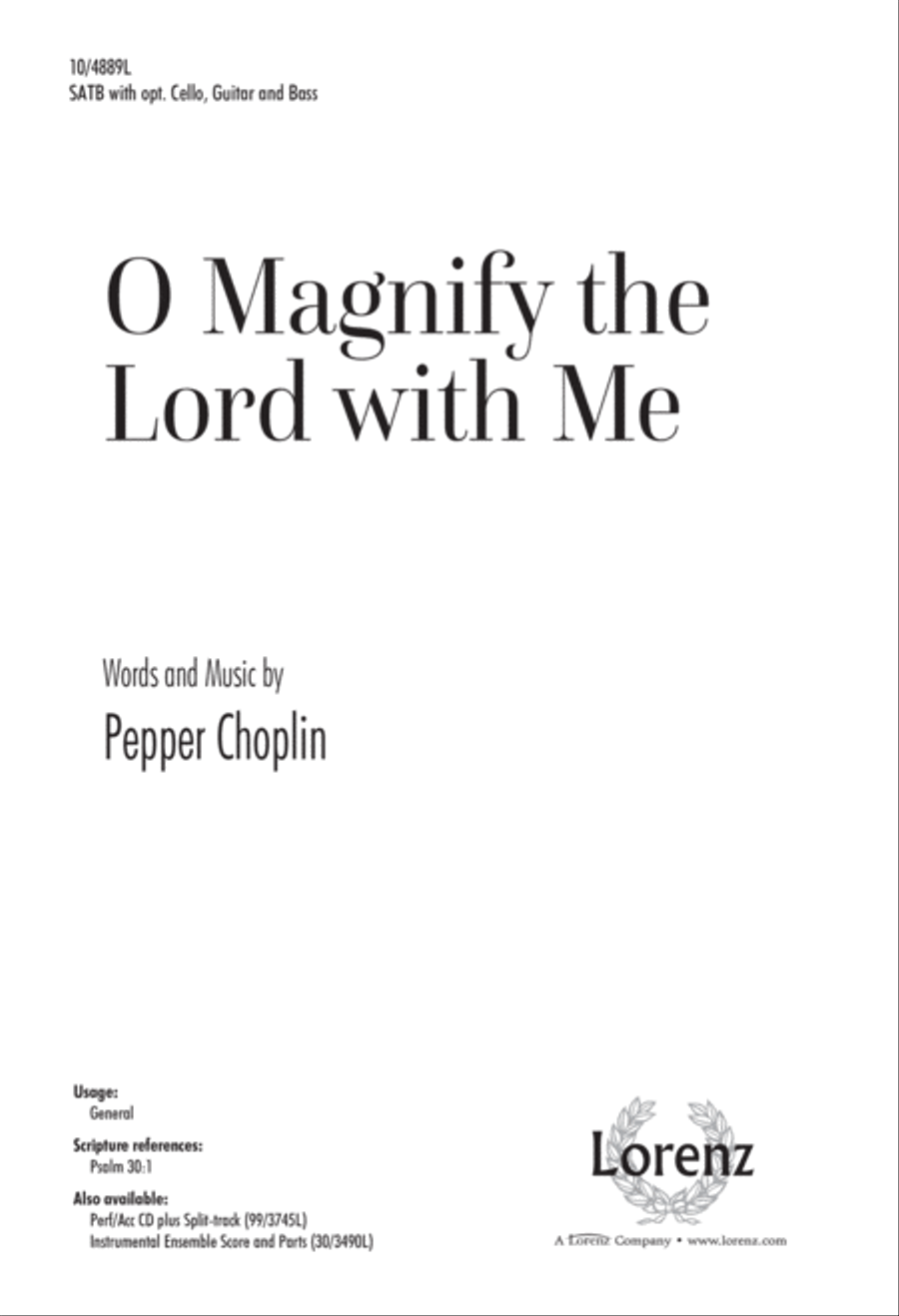 Book cover for O Magnify the Lord with Me