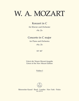 Concerto for Piano and Orchestra, No. 21 C major, KV 467