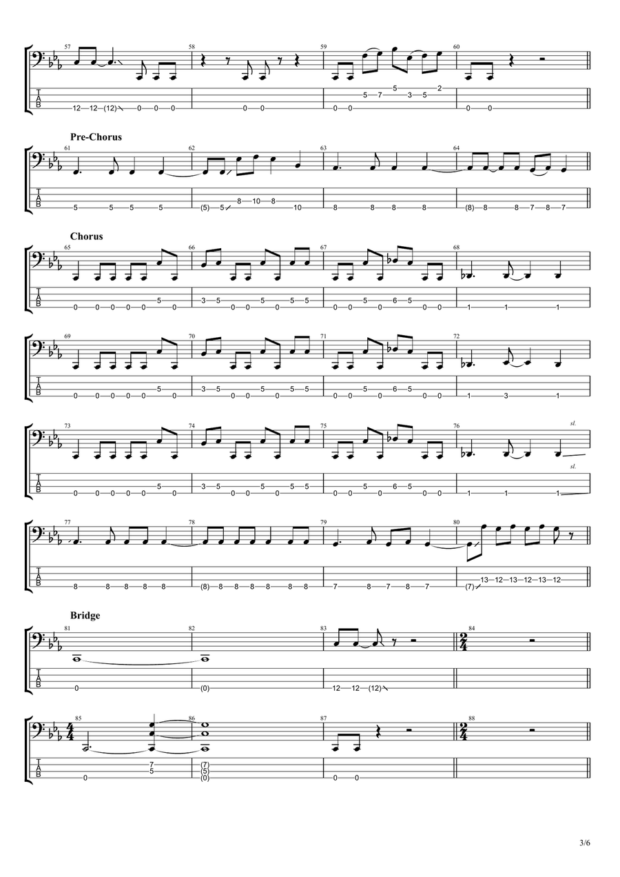 Indestructible Guitar Tablature scores gallery preview page 3
