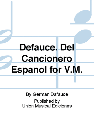 Del Cancionero Espanol for V.M.