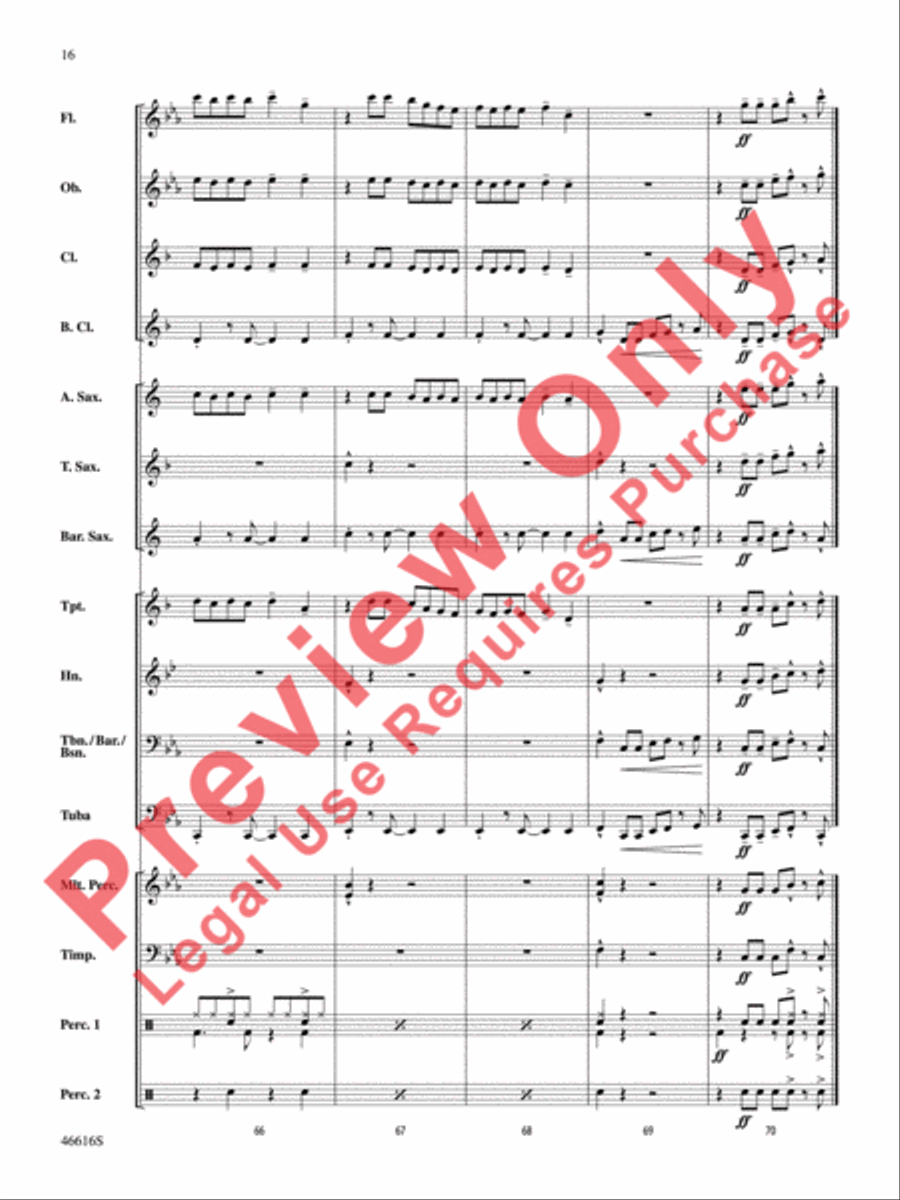 Feel It Still Feel It Still Concert Band scores gallery preview page 17