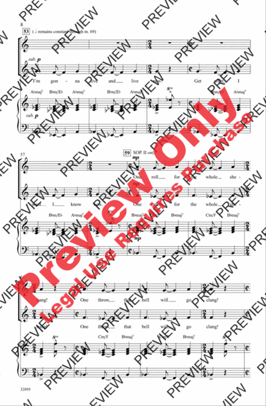 Don't Rain on My Parade Women's Choir scores gallery preview page 8