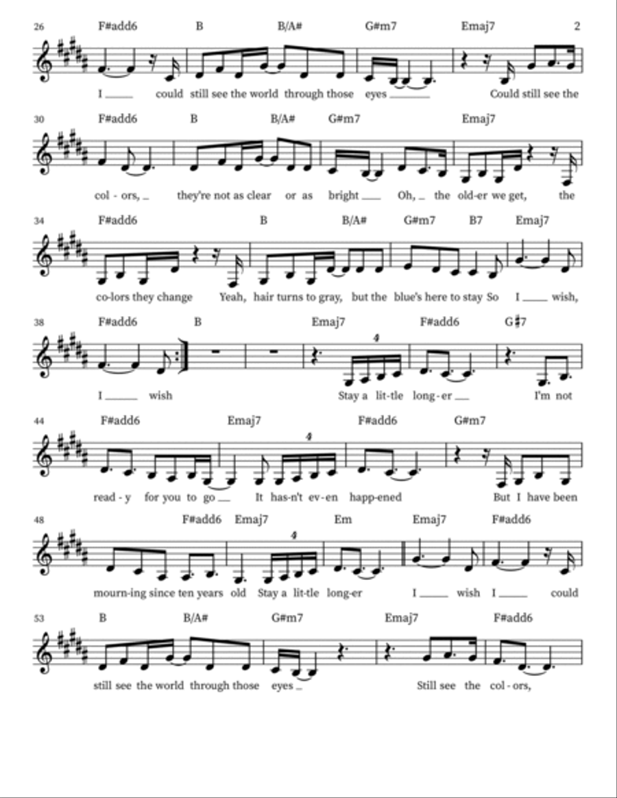 I Wish Piano scores gallery preview page 2