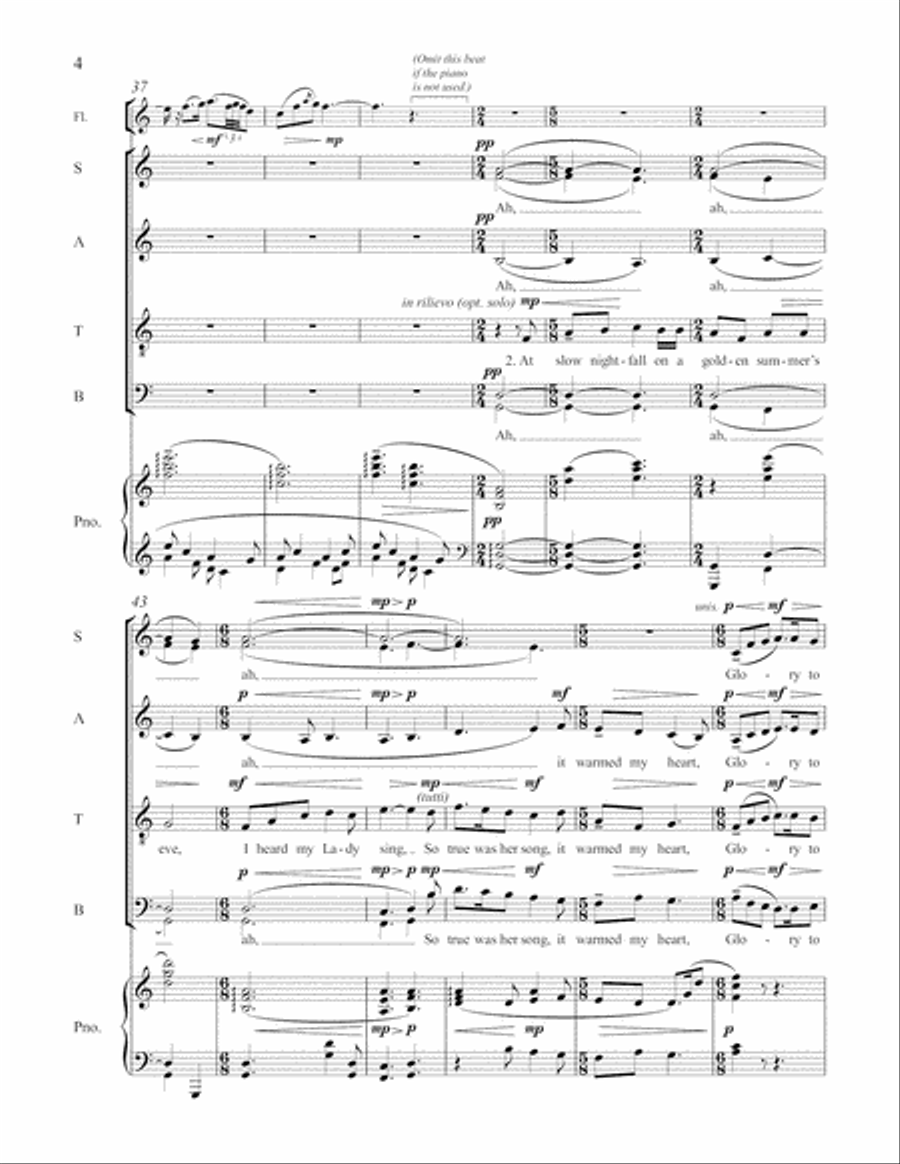 Three Sacred Songs: 1. The Round Day 4-Part scores gallery preview page 5