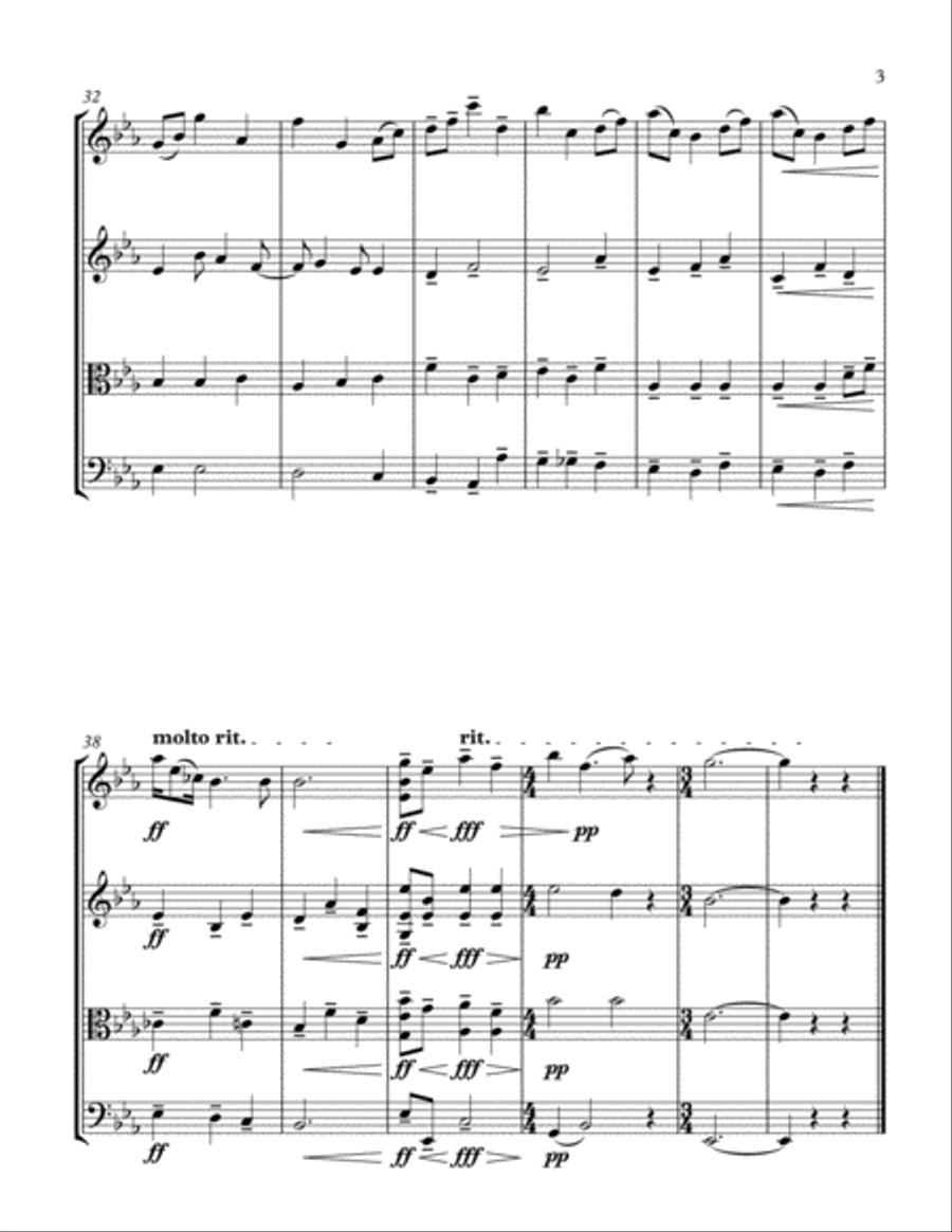 Father's Day. Enigma Variations Nimrod (String Quartet) String Quartet scores gallery preview page 3