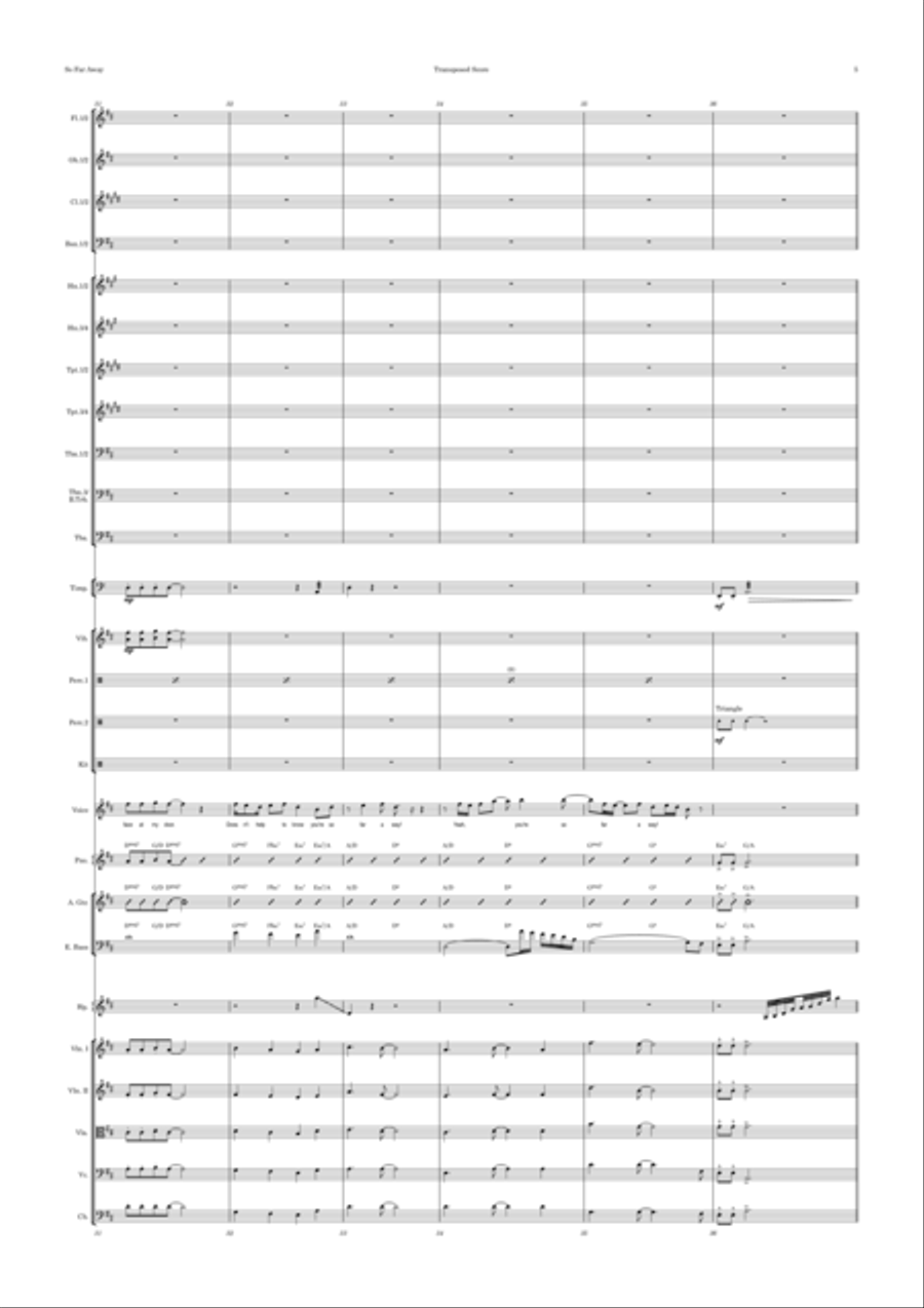 So Far Away Full Orchestra scores gallery preview page 5