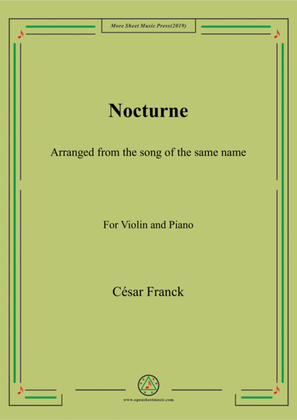 Franck-Nocturne,for Violin and Piano