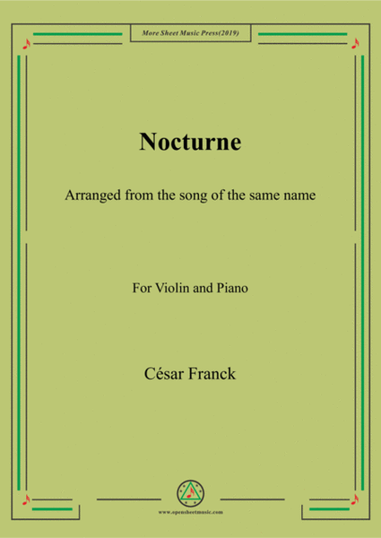 Franck-Nocturne,for Violin and Piano image number null