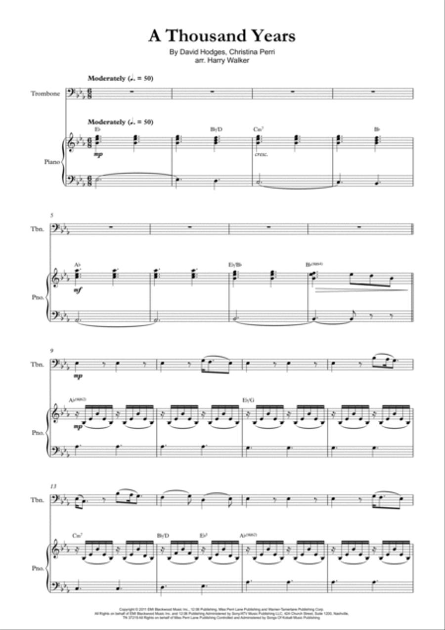 A Thousand Years Piano scores gallery preview page 3