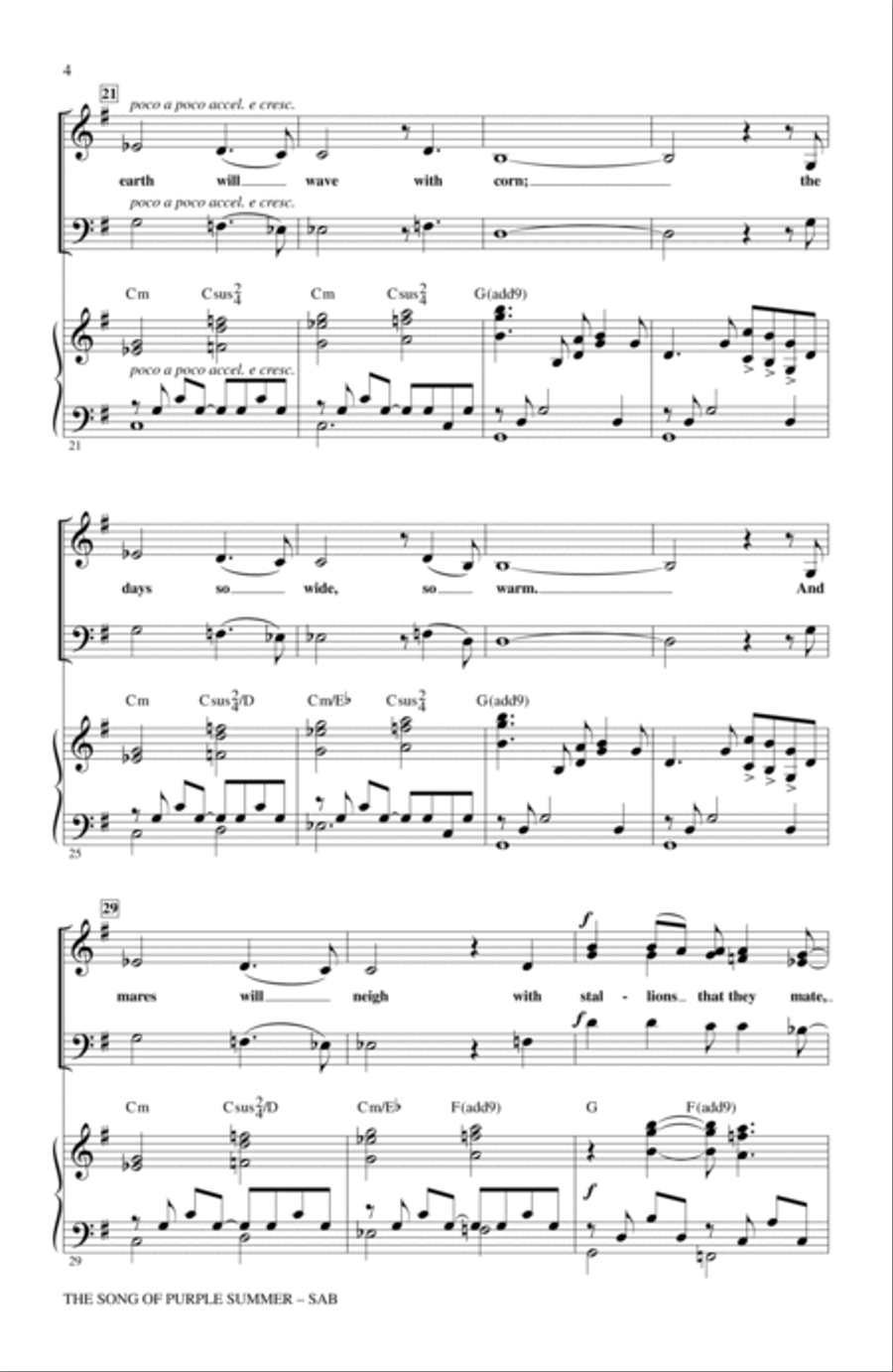 The Song Of Purple Summer 3-Part scores gallery preview page 3