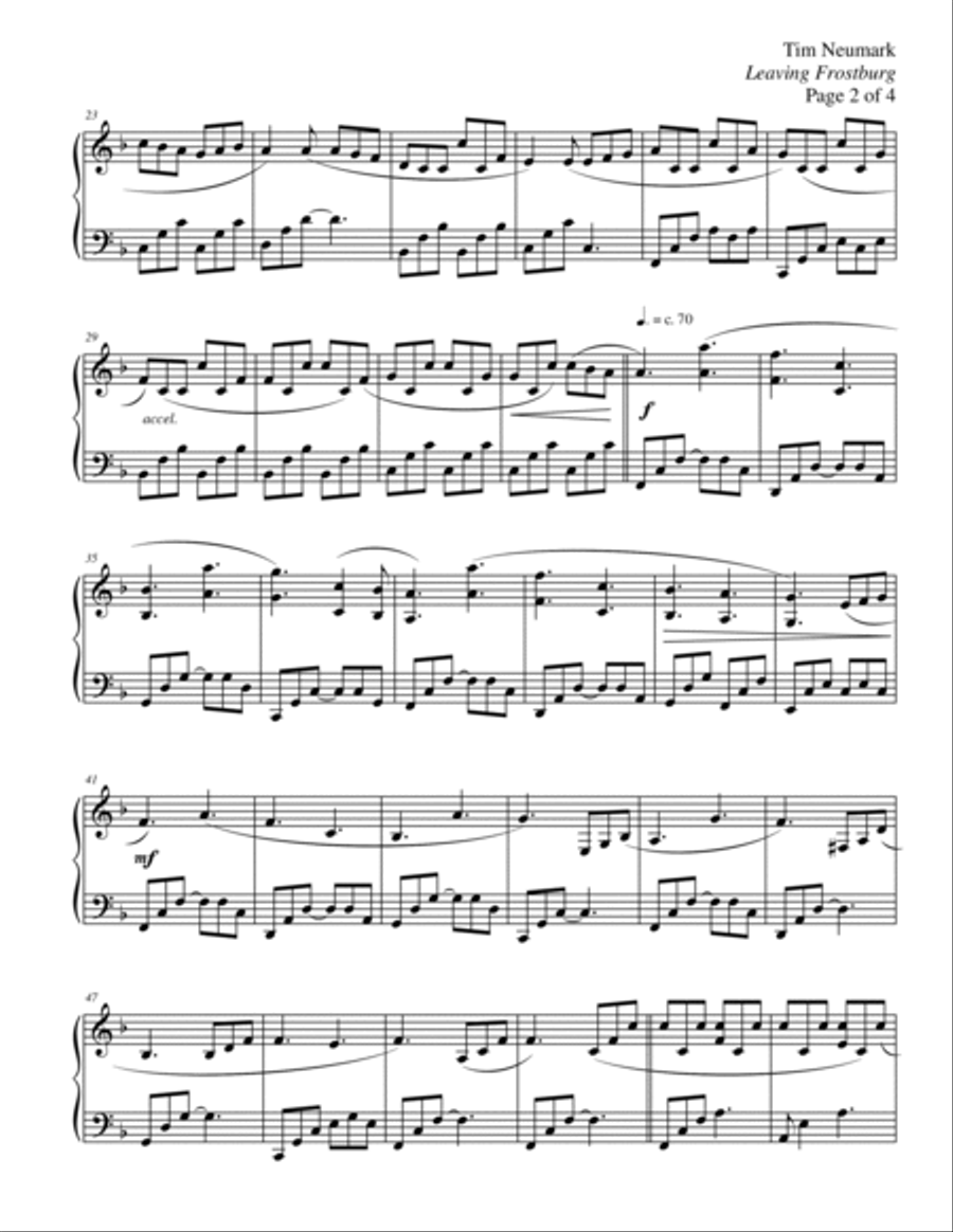 Leaving Frostburg Leaving Frostburg Piano Solo scores gallery preview page 2