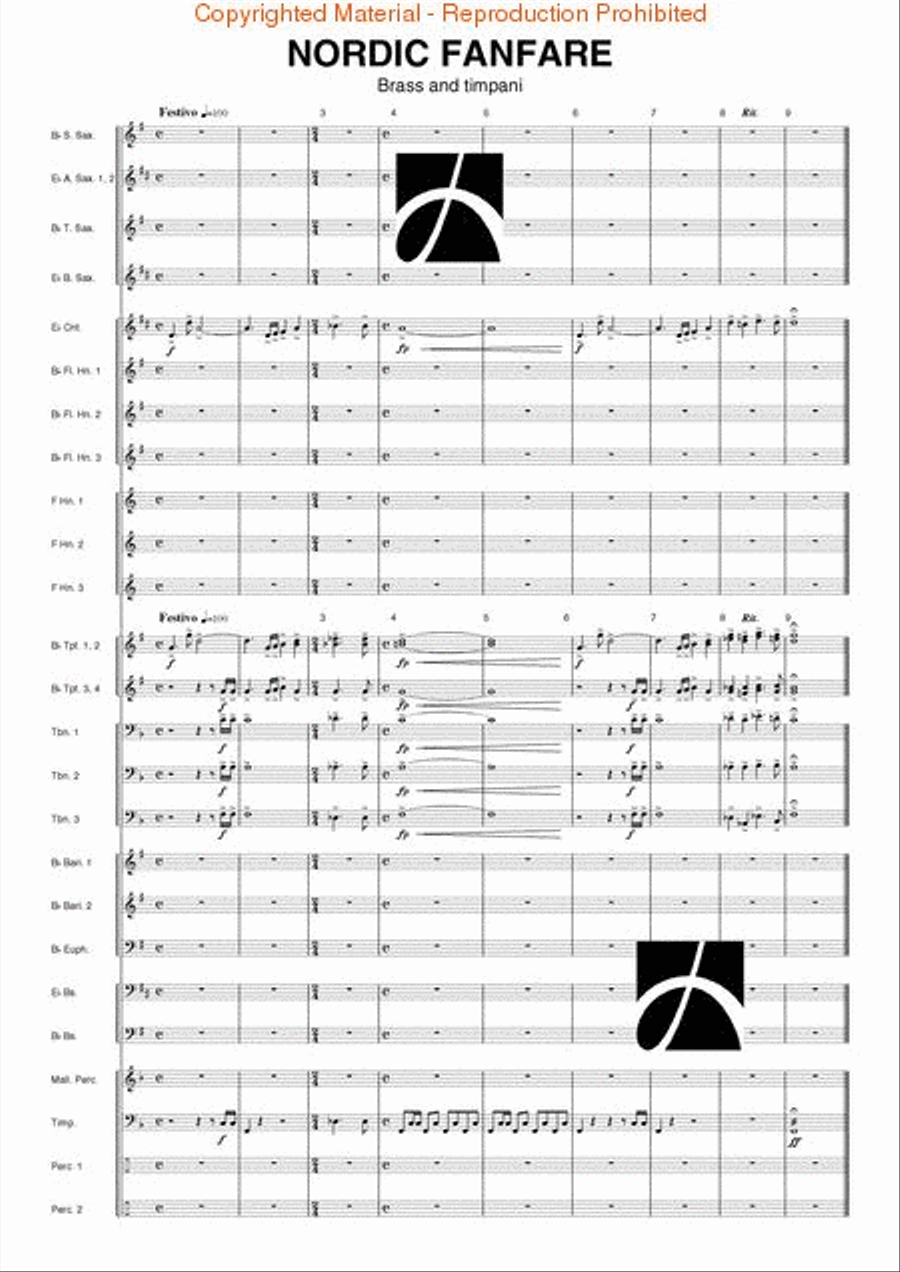 Nordic Fanfare and Hymn Concert Band scores gallery preview page 16