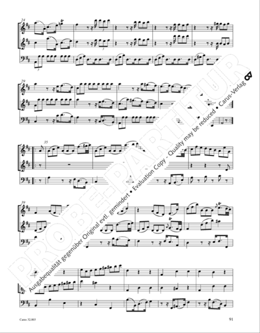 Gesamtausgabe Band 3 (Kammermusik: Duette, Solo- und Triosonaten) Score scores gallery preview page 112