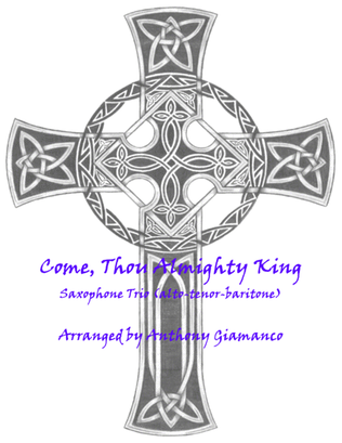 Book cover for Come, Thou Almighty King (saxophone trio)