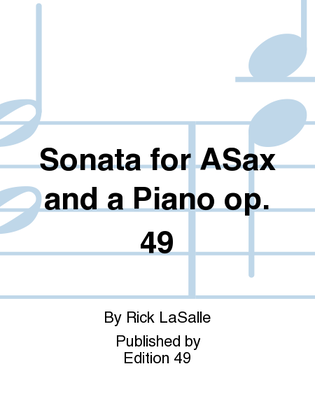 Sonata for ASax and a Piano op. 49