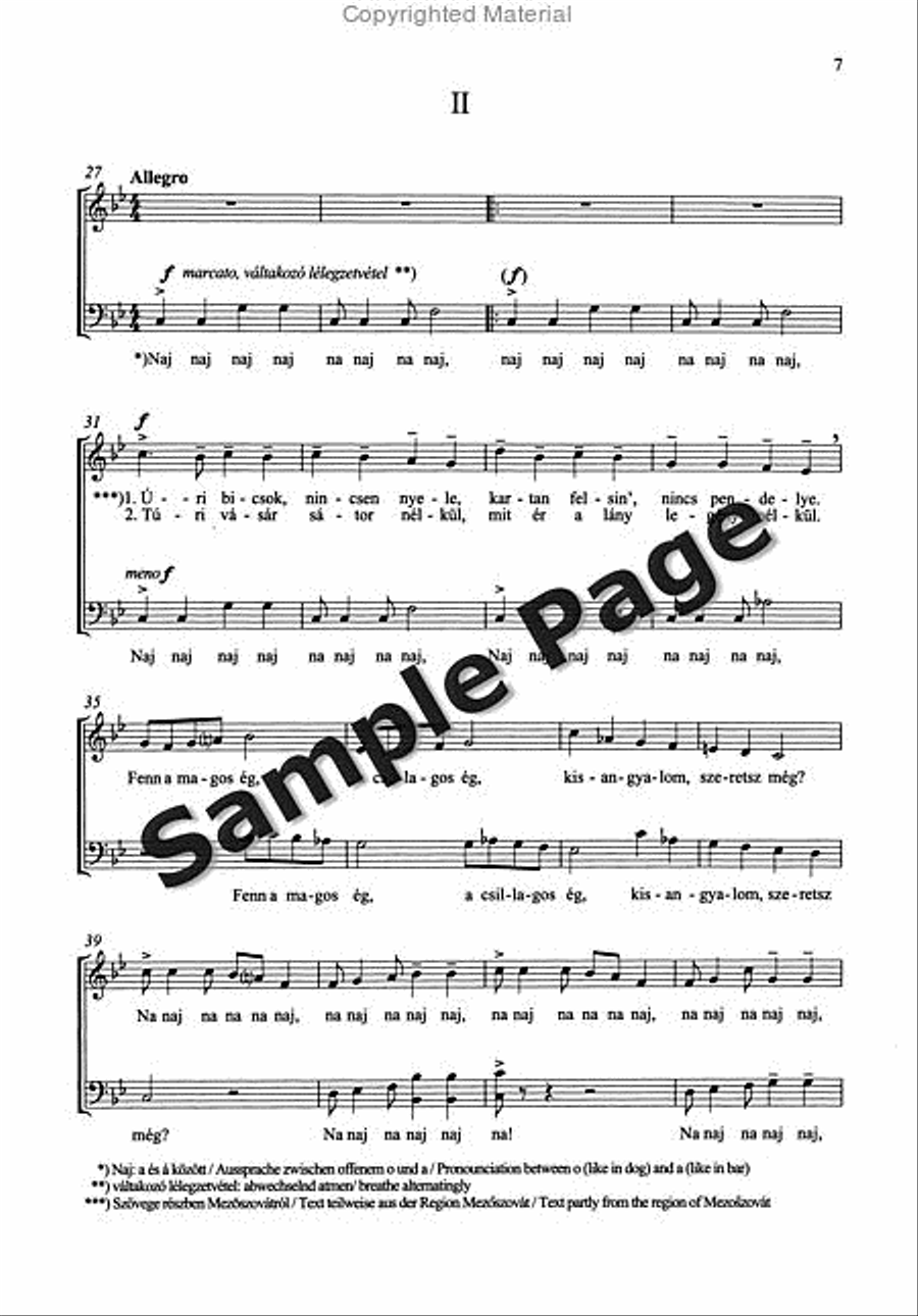 Inaktelki Nóták/Songs from Inaktelke 2-Part scores gallery preview page 8