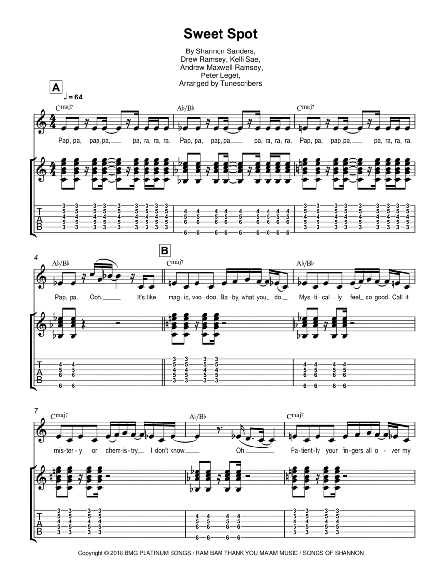 Sweet Spot Electric Guitar scores gallery preview page 1