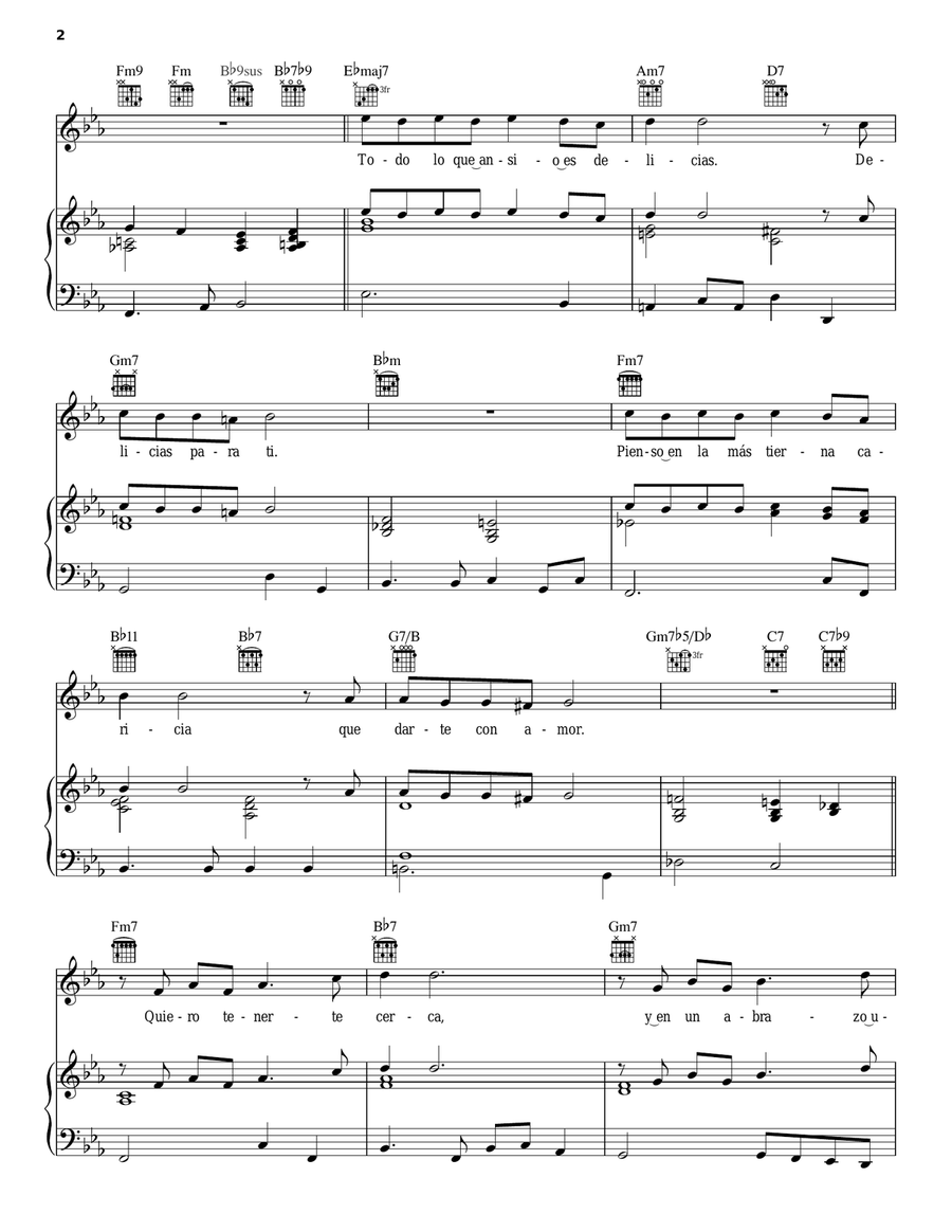 Alma Con Alma Piano, Vocal, Guitar scores gallery preview page 2